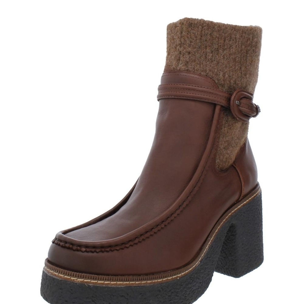 Sam Edelman Womens Sidney Leather Australian Wool Mid-Calf Boots Shoes BHFO 2616 - Picture 3 of 4